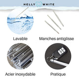 Cure-dents en acier inoxydable de qualité supérieure est léger, résistant à la rouille et facile à nettoyer Enlever efficacement les résidus alimentaires bonne hygiène buccale haleine fraiche Vitorinox Elmex GUM  